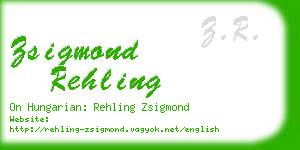 zsigmond rehling business card